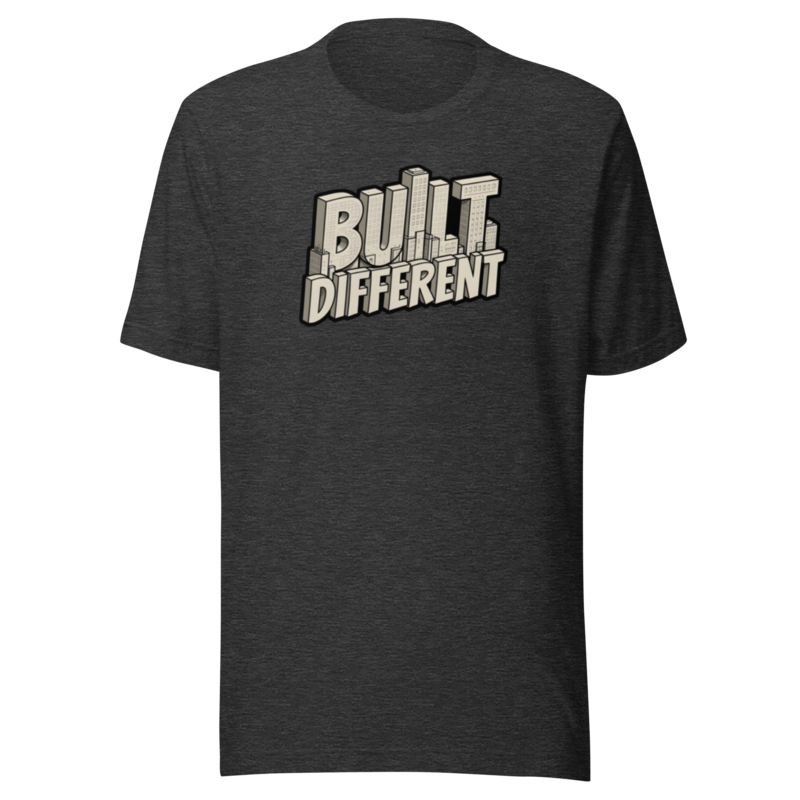 Built Different sports meme graphic t-shirt funny athlete tee ClutchMemes