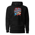 Yo Soy Boricua Puerto Rican Pride Baseball Hoodie with crossed bats and PR flag design
