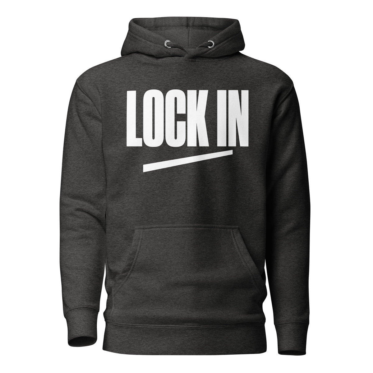 Lock In hoodie in Charcoal Heather — ClutchMeme