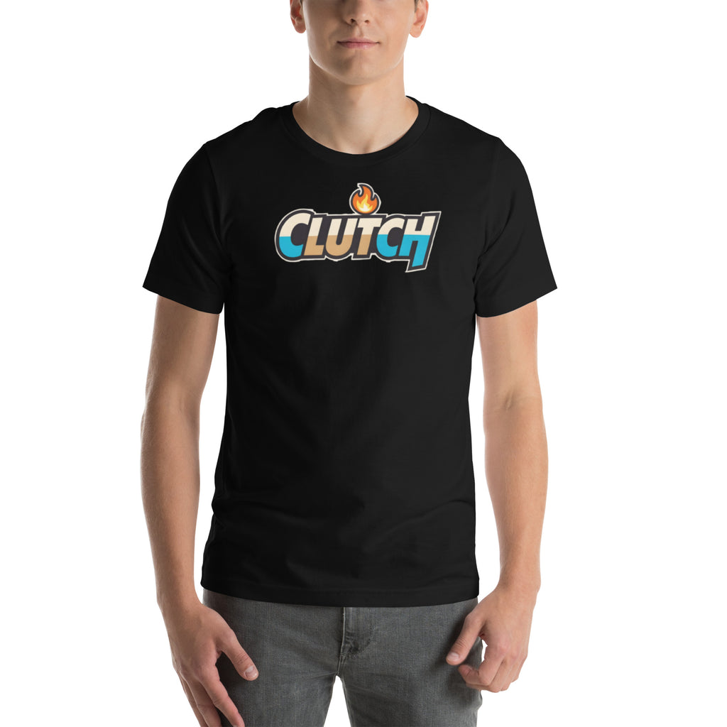 Clutch flame cartoon meme sports fan graphic t-shirt game day tee ClutchMemes