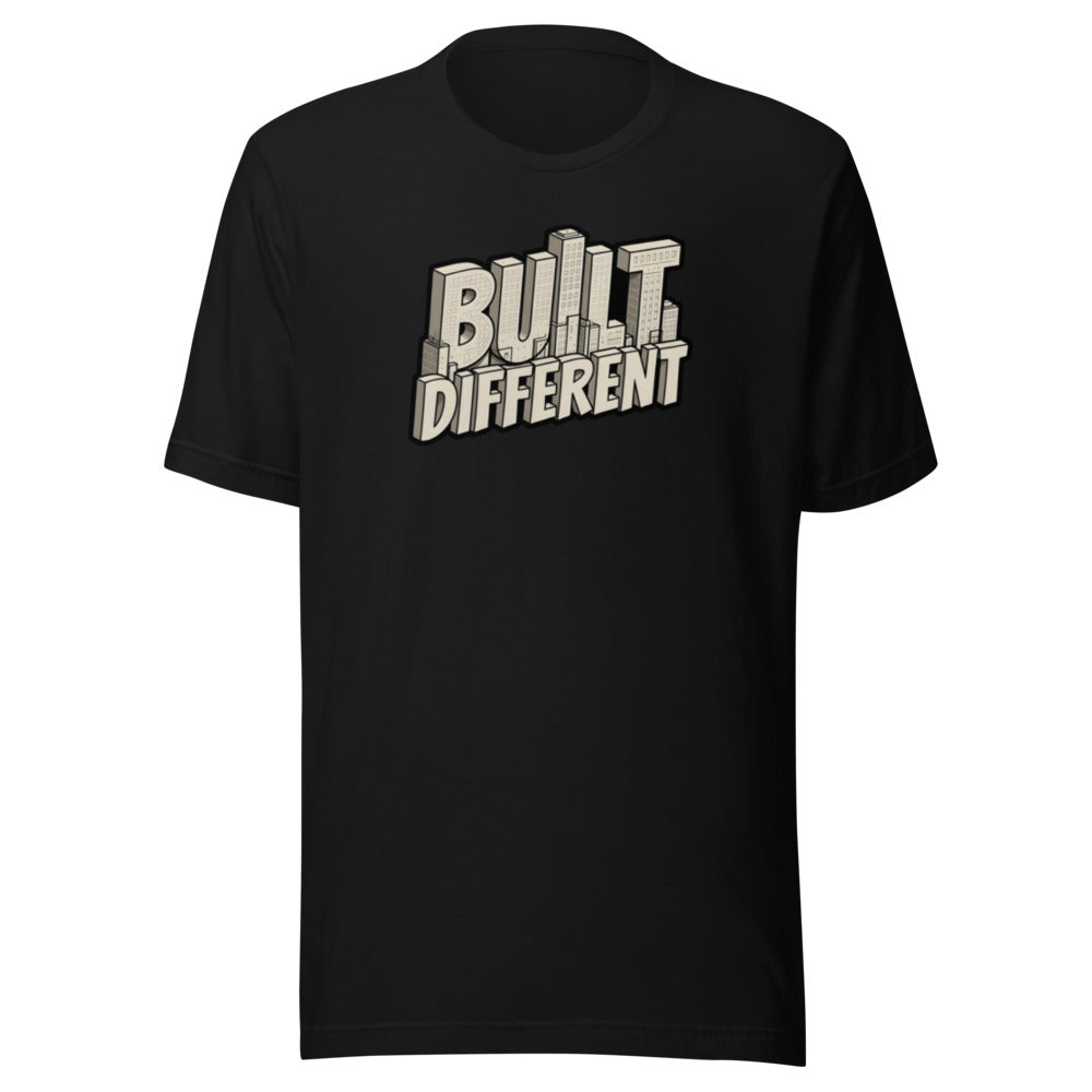Built Different sports meme graphic t-shirt funny athlete tee ClutchMemes