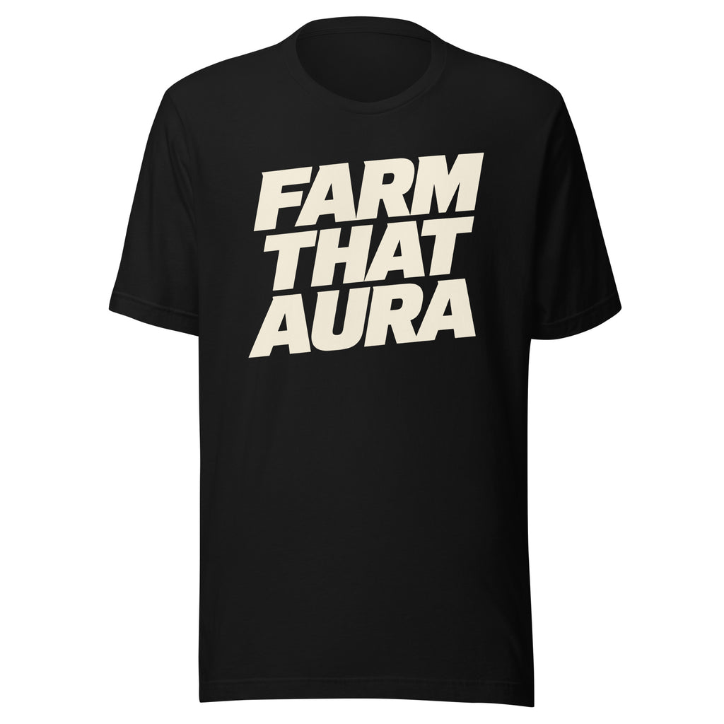 Farm That Aura t-shirt in Black — ClutchMeme