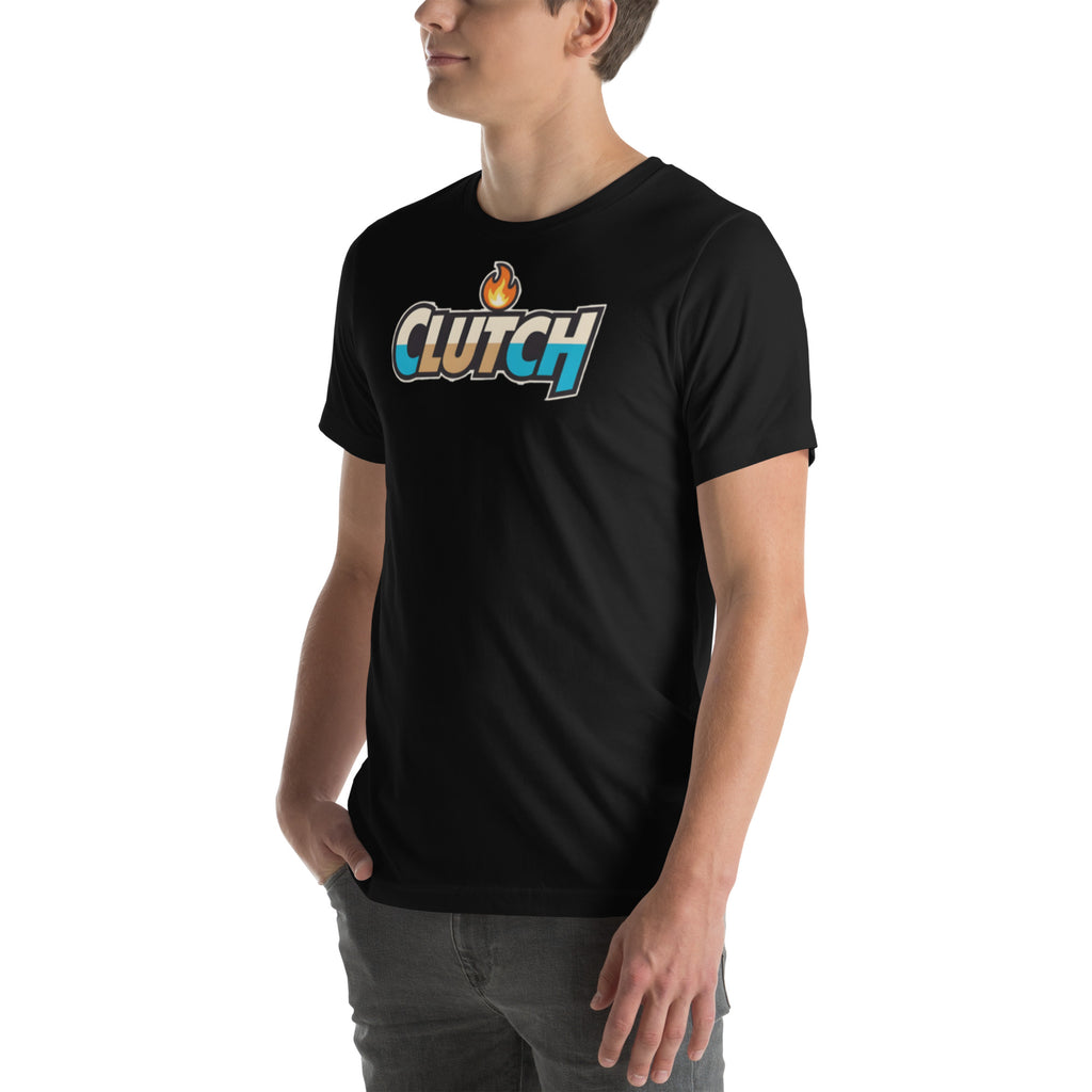Clutch flame cartoon meme sports fan graphic t-shirt game day tee ClutchMemes