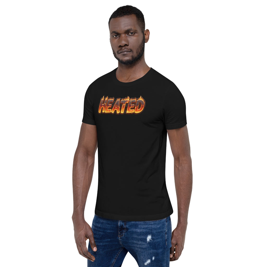 Heated flame meme sports fan graphic t-shirt passionate funny tee ClutchMemes