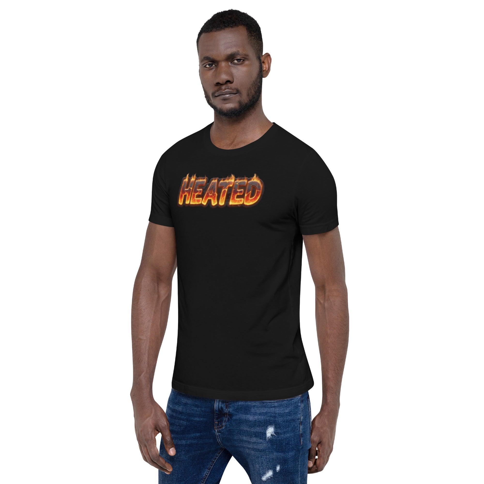 Heated flame meme sports fan graphic t-shirt passionate funny tee ClutchMemes