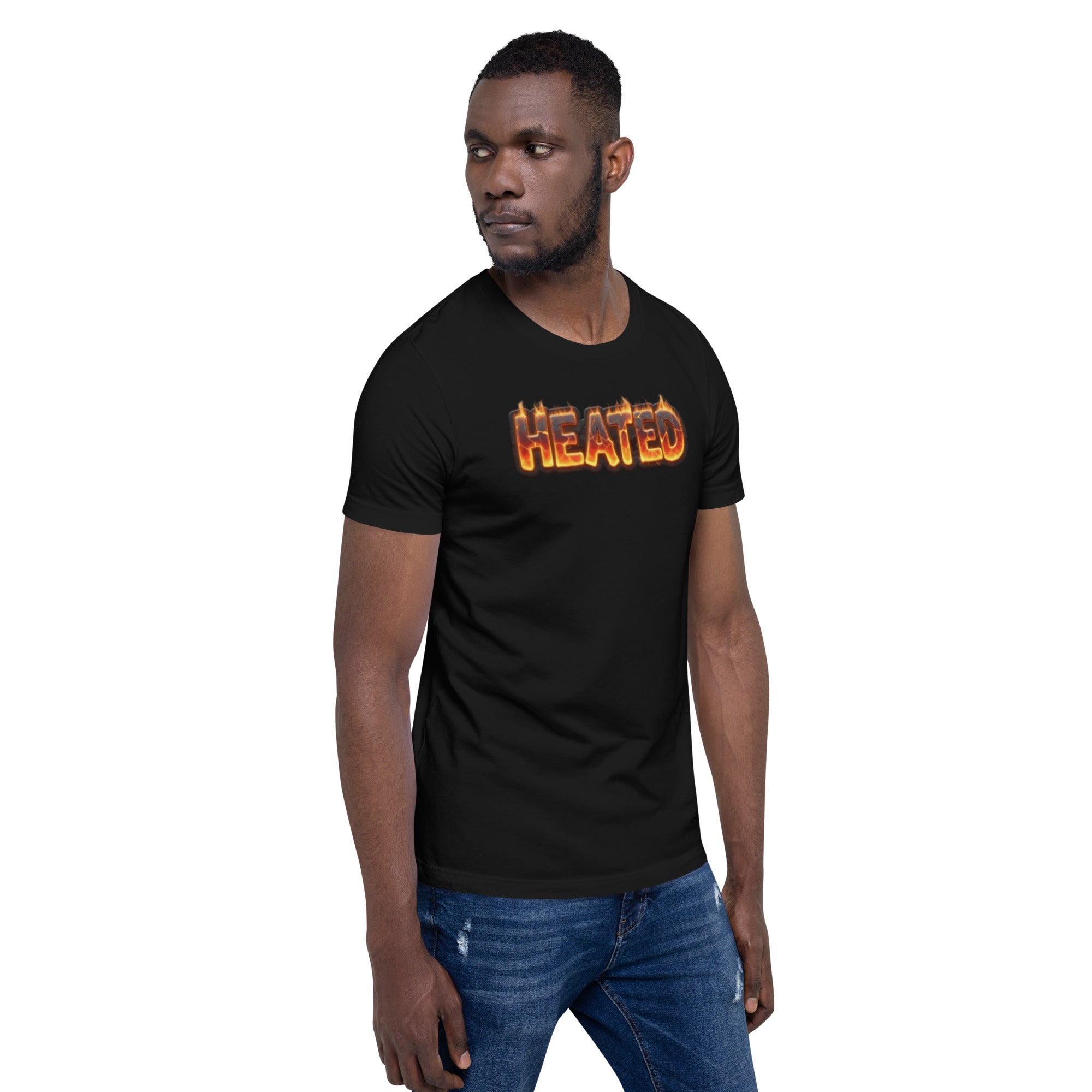 Heated flame meme sports fan graphic t-shirt passionate funny tee ClutchMemes