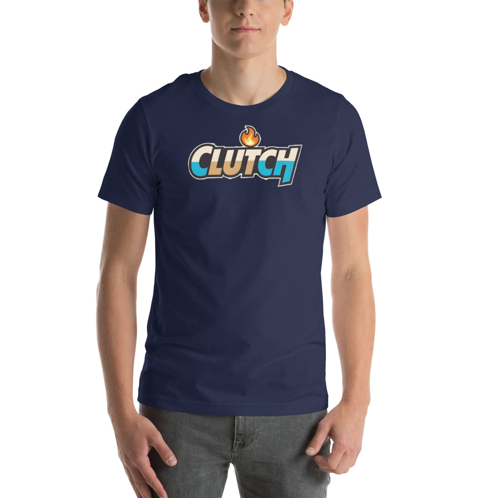 Clutch flame cartoon meme sports fan graphic t-shirt game day tee ClutchMemes