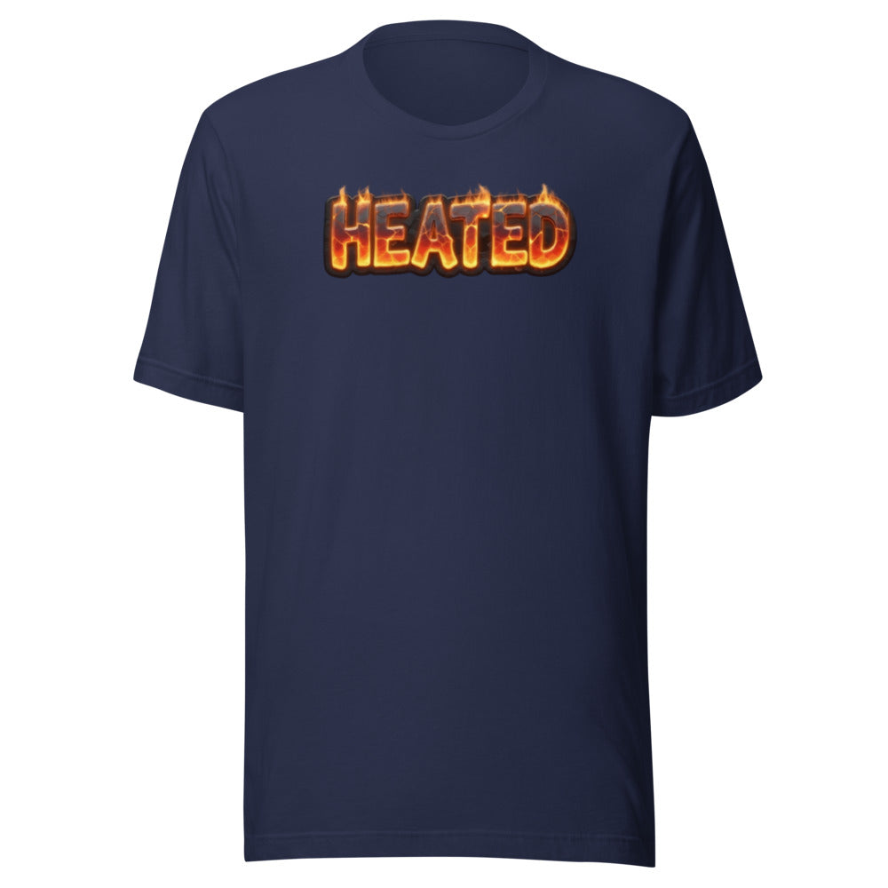 Heated flame meme sports fan graphic t-shirt passionate funny tee ClutchMemes