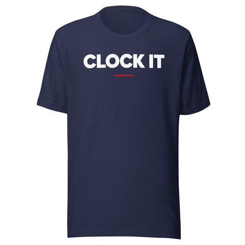 Clock It t-shirt in Navy — ClutchMeme