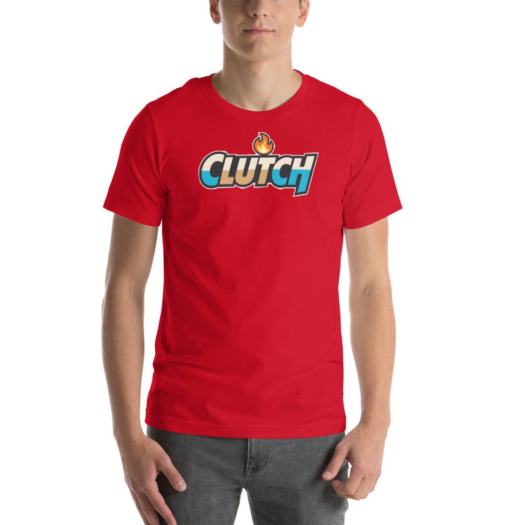 Clutch flame cartoon meme sports fan graphic t-shirt game day tee ClutchMemes