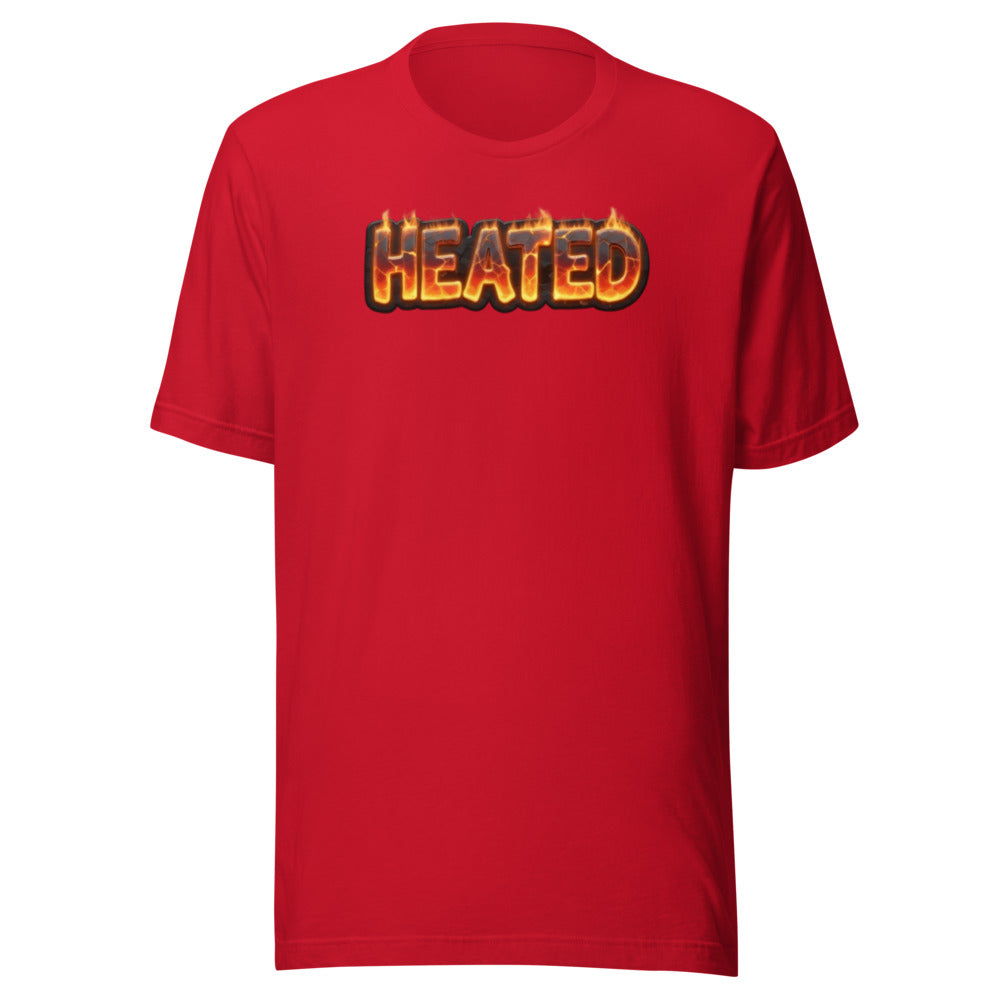Heated flame meme sports fan graphic t-shirt passionate funny tee ClutchMemes