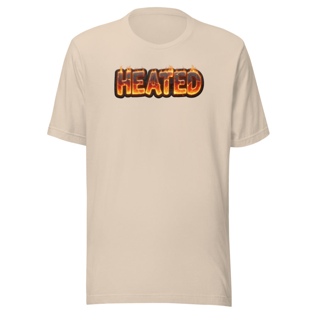 Heated flame meme sports fan graphic t-shirt passionate funny tee ClutchMemes