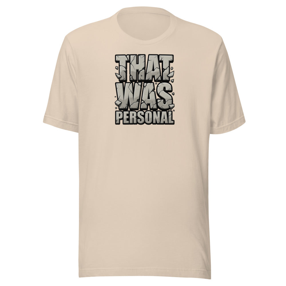 That Was Personal cracked stone meme sports motivation graphic t-shirt ClutchMemes
