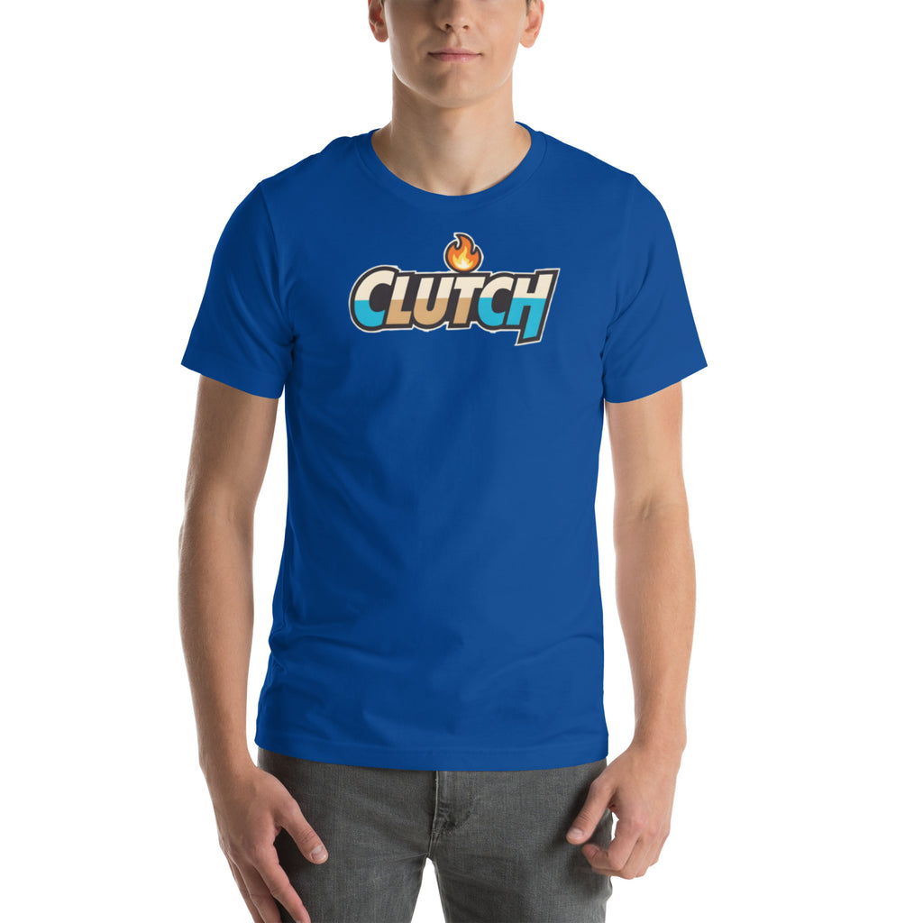 Clutch flame cartoon meme sports fan graphic t-shirt game day tee ClutchMemes