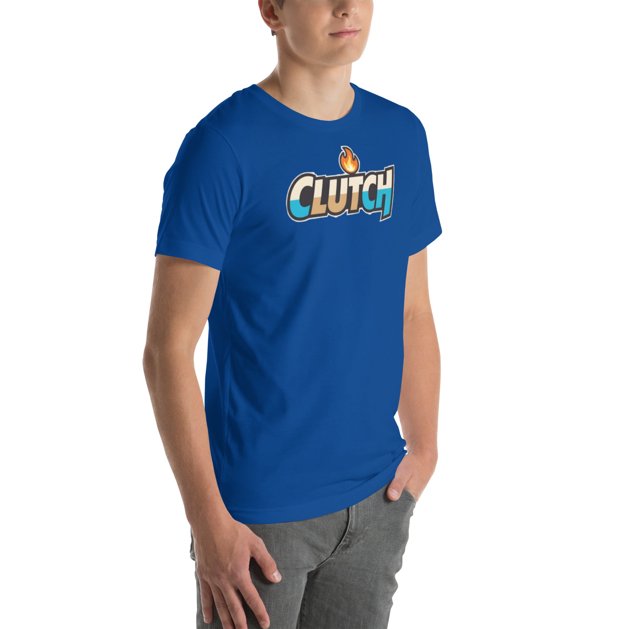 Clutch flame cartoon meme sports fan graphic t-shirt game day tee ClutchMemes
