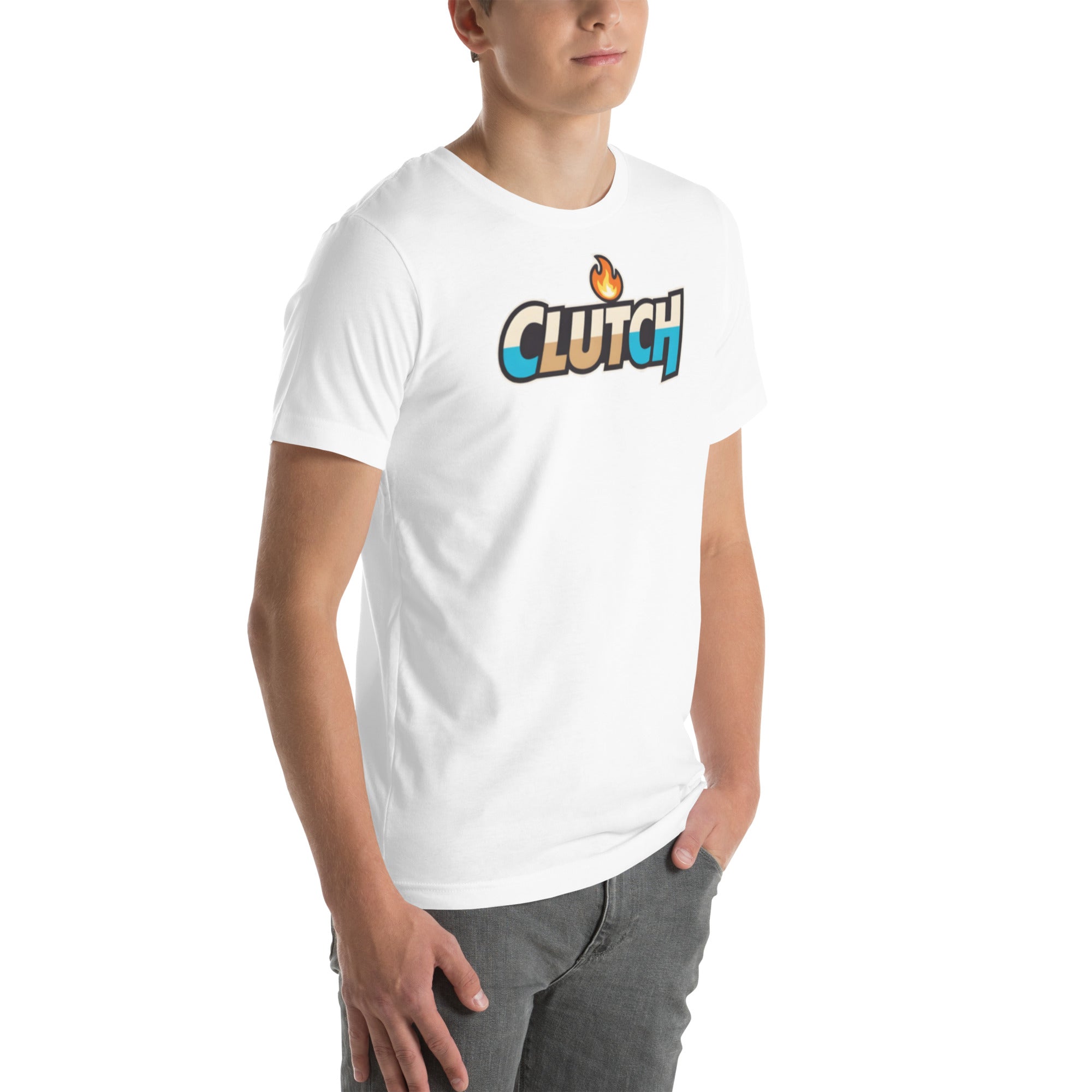 Clutch flame cartoon meme sports fan graphic t-shirt game day tee ClutchMemes